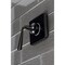 Kingston Brass KS3040ZL Single-Handle Three-Way Diverter Valve with Trim Kit, Matte Black KS3040ZL - alternate 4